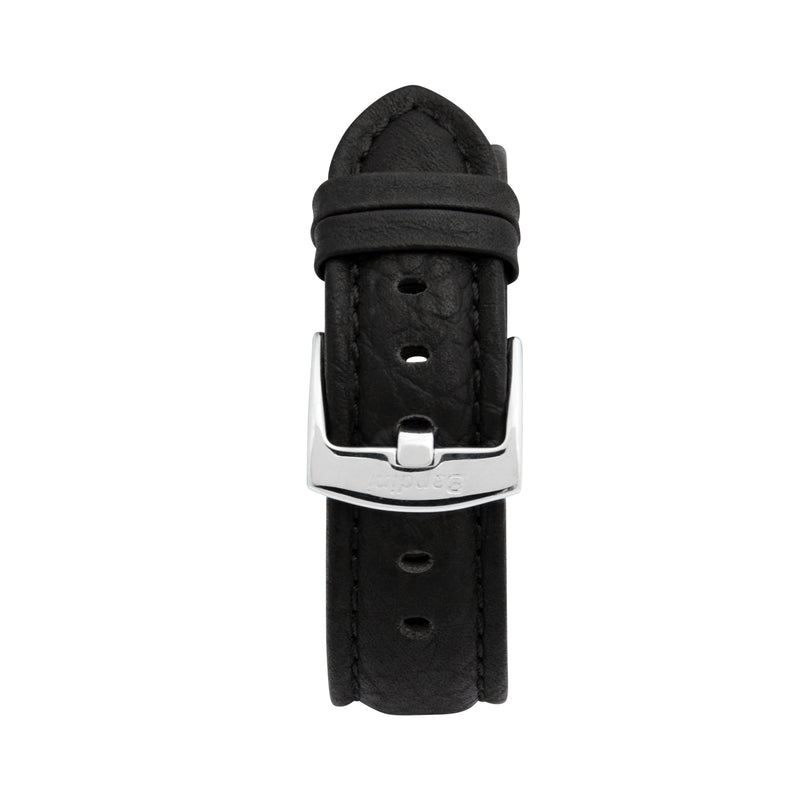 Classic Leather Buffalo Pattern Band for Apple Watch Ultra & Series 8/7/6/5/4/3/2/1/SE Black (42mm | 44mm | 45mm | 49mm) |  Dial