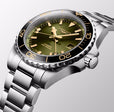 HYDROCONQUEST GMT Green / Stainless Steel | Green Dial