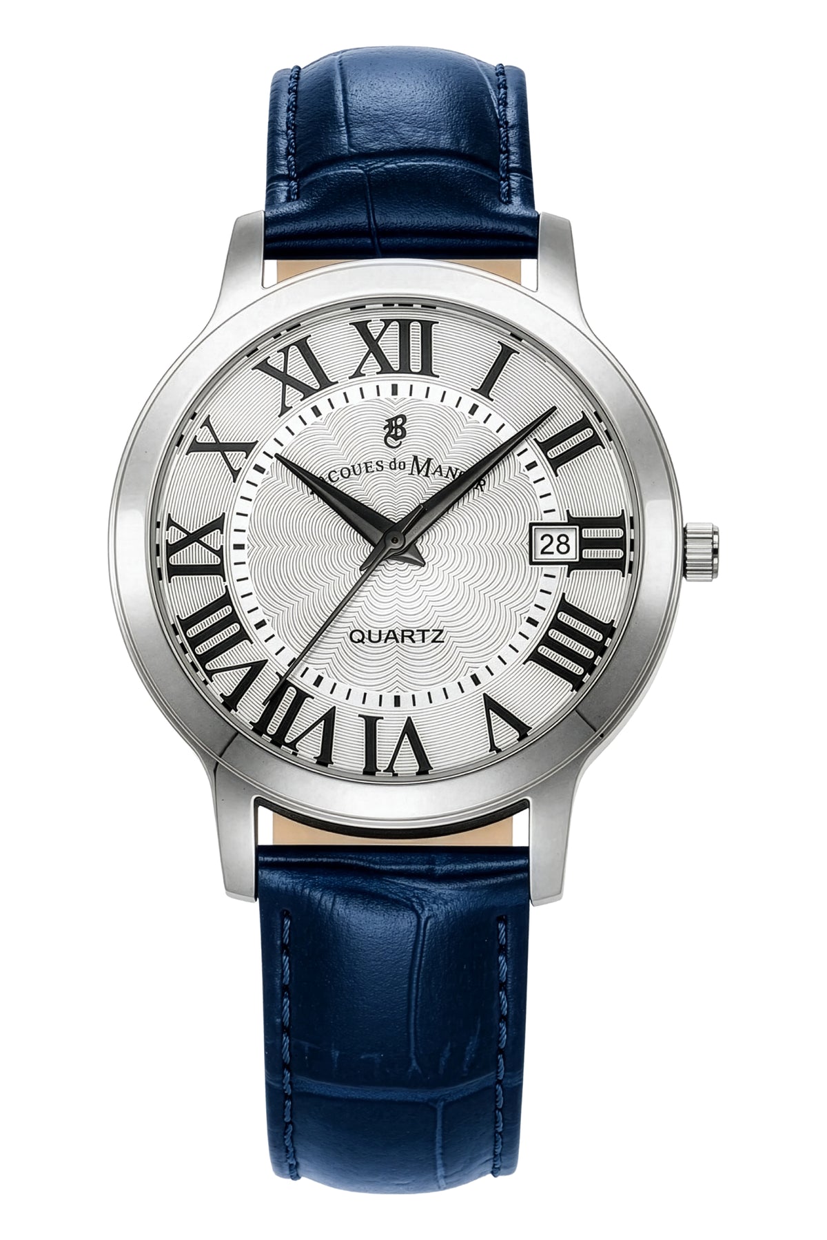 Genesis Gents White Dial / Blue Leather Strap White Dial