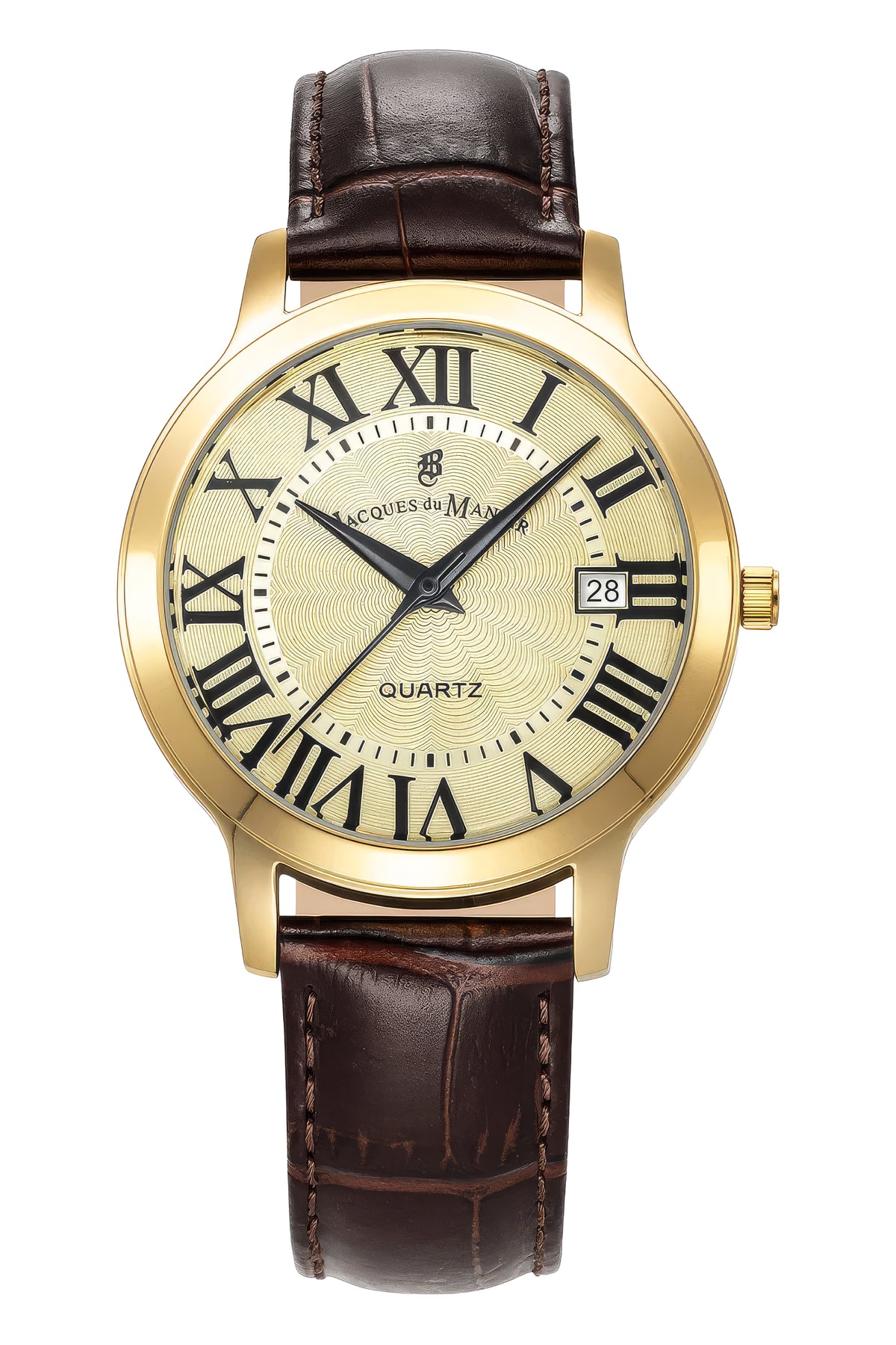 Genesis Gents Gold Dial / Brown Leather Strap Gold-tone Dial