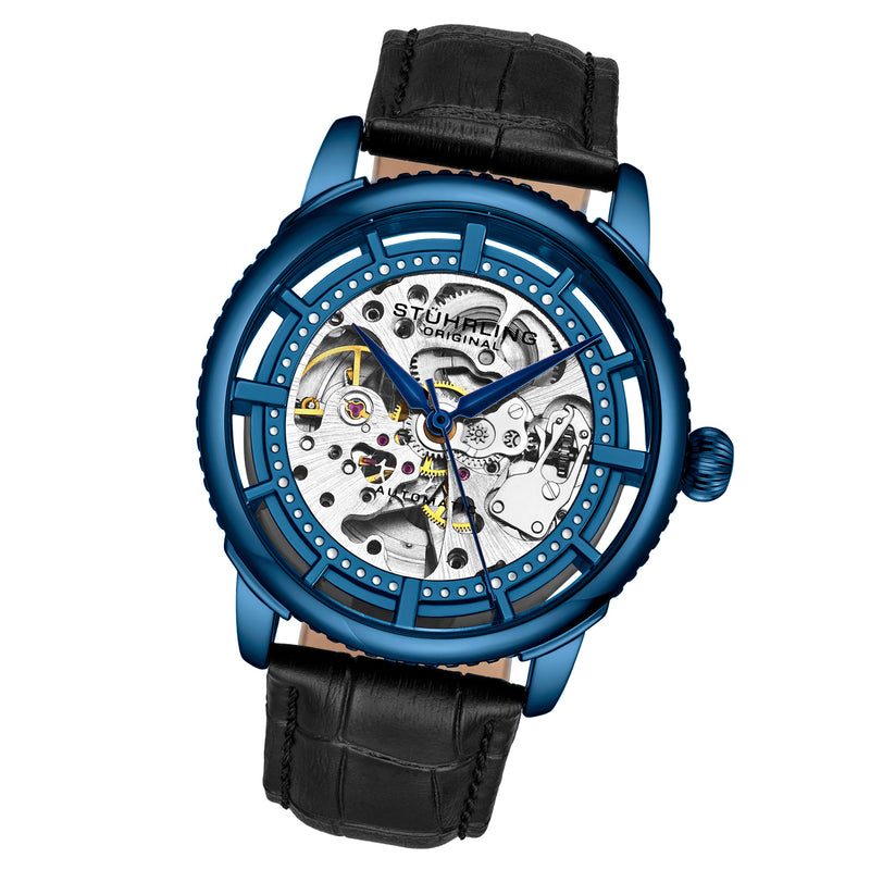 Legacy Automatic Blue/Black Skeleton Watch