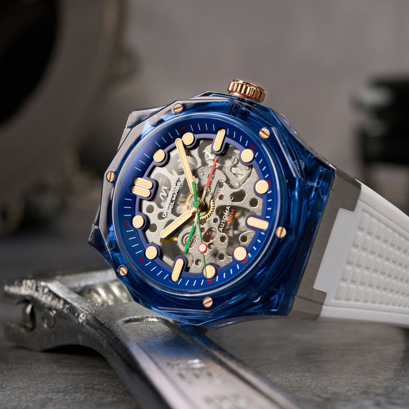 Ravello Automatic Blue & White / Silicone | Blue Dial