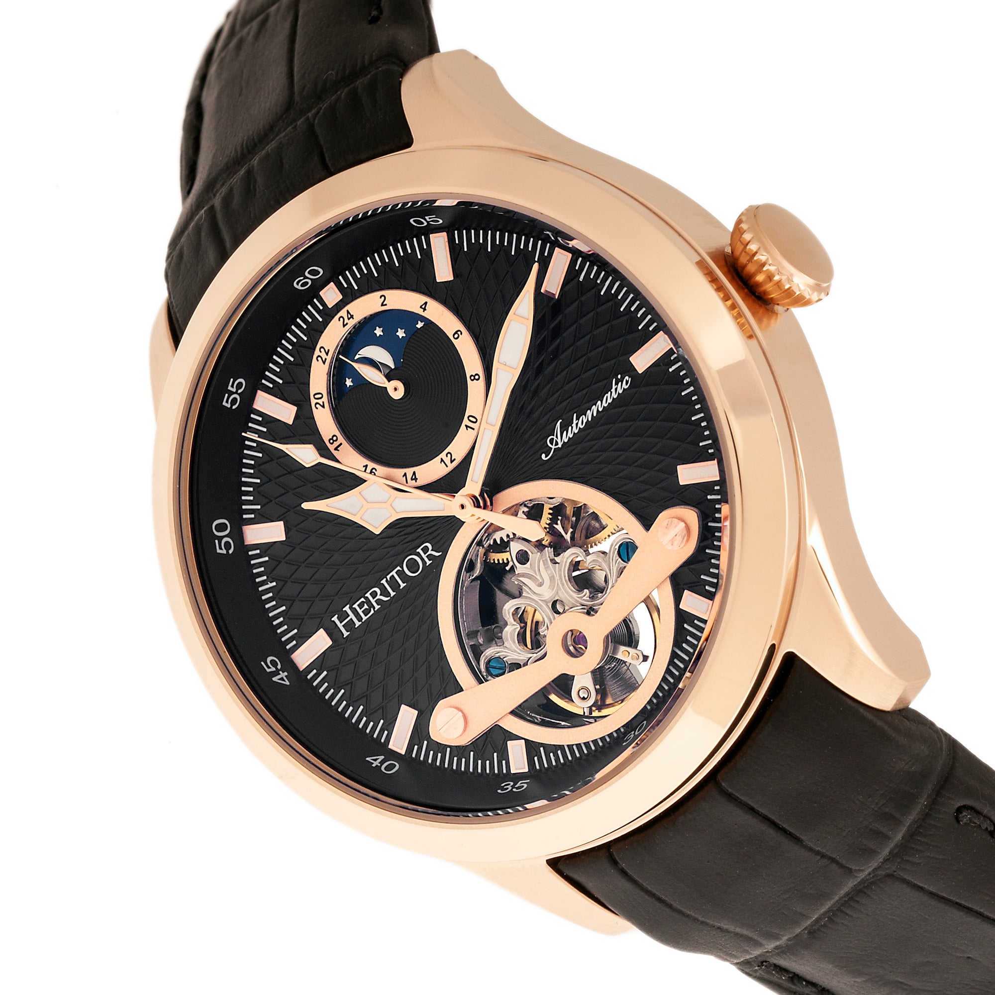 Gregory Rose Gold/Black | Black Dial