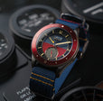 Airmaster Sector Meca-Quartz Blue /Red / Nylon | Blue Dial