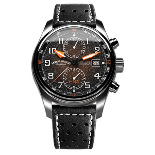 MM2 Black/Leather Black Dial