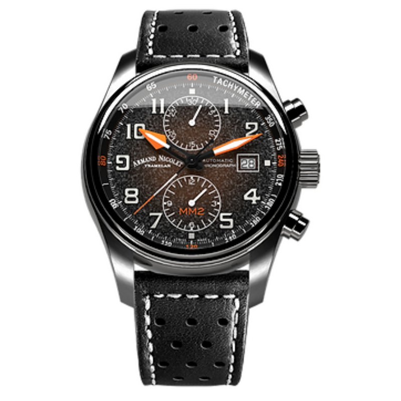 MM2 Black/Leather Black Dial