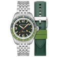 Spinnaker Fleuss GMT Automatic Dark & Light Green / Stainless Steel | Green Dial