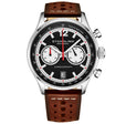 Monaco Brown/Leather/Black Dial/Silver Case | Black Dial
