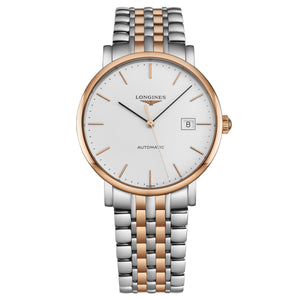 Elegant White  / Stainless Steel & Rose Gold White Dial