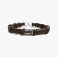 Handwrapped Brown Leather, Sterling Coil M (7.25" Wrist) |  Dial