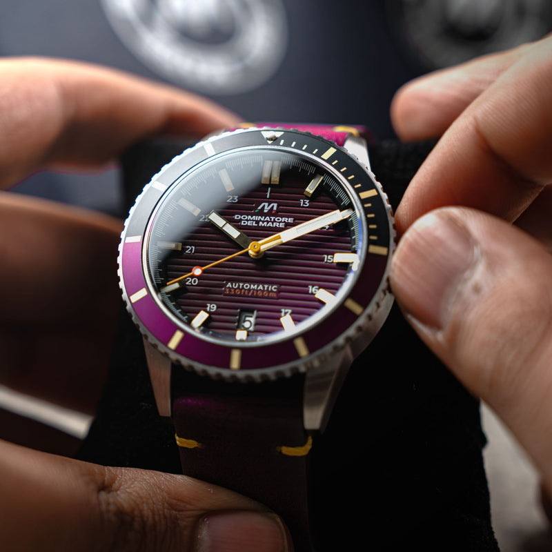 Scilla Automatic PURPLE / Leather | Purple Dial