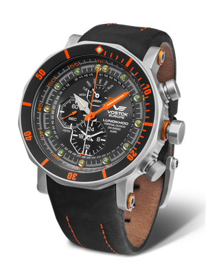 Lunokhod Black Dial / Black Leather Black Dial