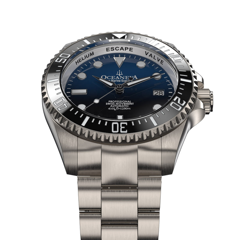 TITANIUM Swiss Automatic SW200 Deep Marine Explorer II