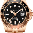 Aquadiver GMT Rose Gold/Stainless Steel | Black Dial