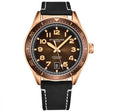 Monaco Black/Leather/Brown Dial/Rose Case | Brown Dial