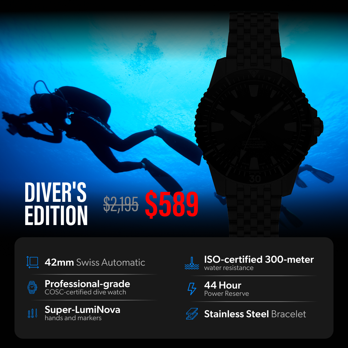 June 2026 Centum Mystery COSC Dive Watch