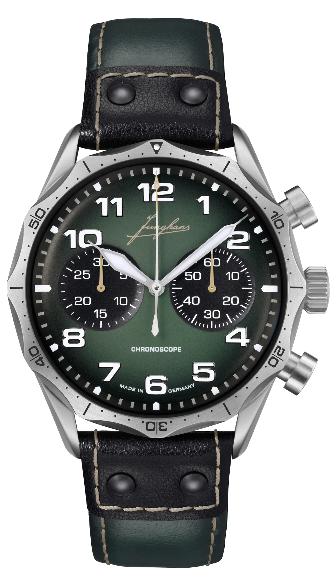 Pilot Chronoscope Dark Green Dial / Dark Green and Black Leather Strap Dark Green Dial