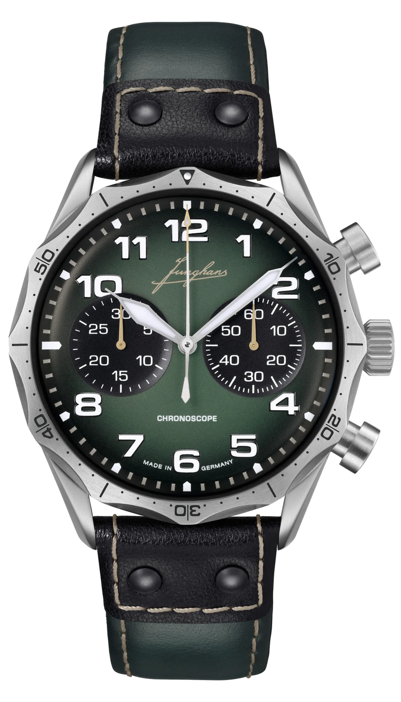 Pilot Chronoscope Dark Green Dial / Dark Green and Black Leather Strap Dark Green Dial