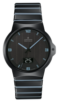 Force Mega Solar Black Ceramic / Ceramic Bracelet Black Dial