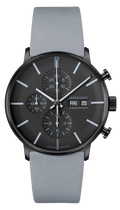 Form A Chronoscope Black Dial / Gray Leather Strap Black Dial