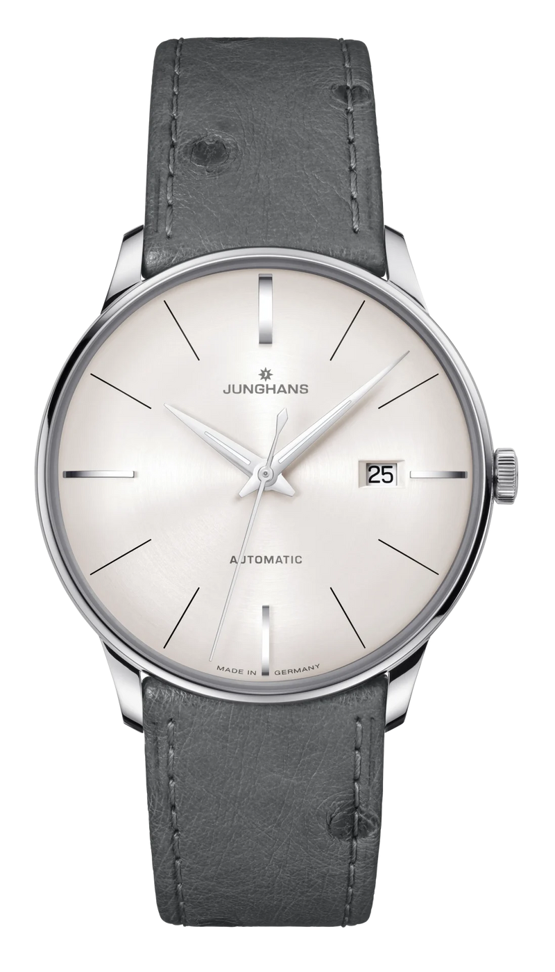 Meister Automatic Cream Dial / Dark Gray Ostrich Leather Strap