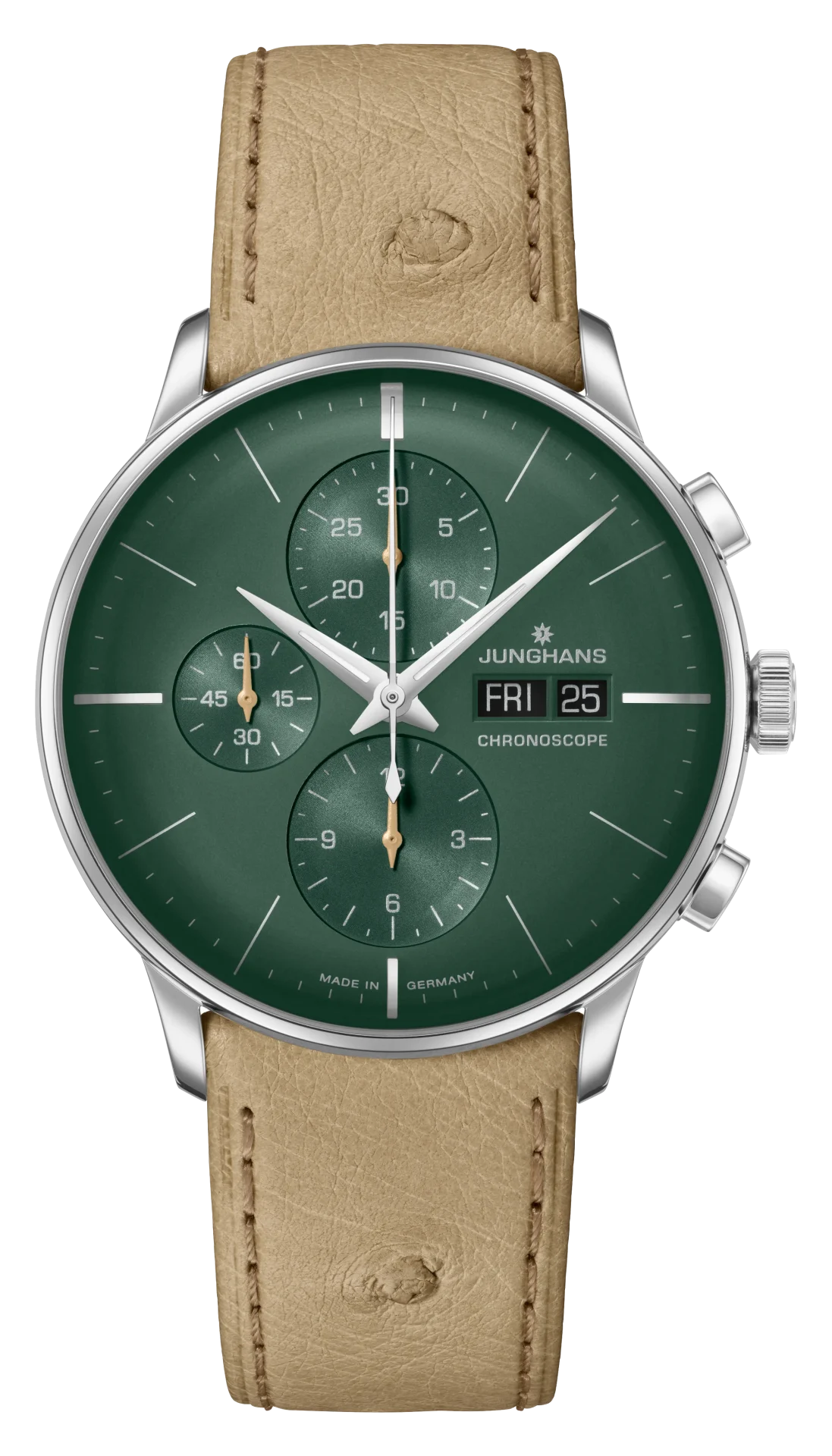Meister Chronoscope Green Dial / Beige Ostrich Leather Strap Green Dial