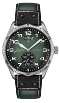 Pilot Automatic Dark Green Dial / Dark Green and Black Riveted Leather Strap Dark Green Dial