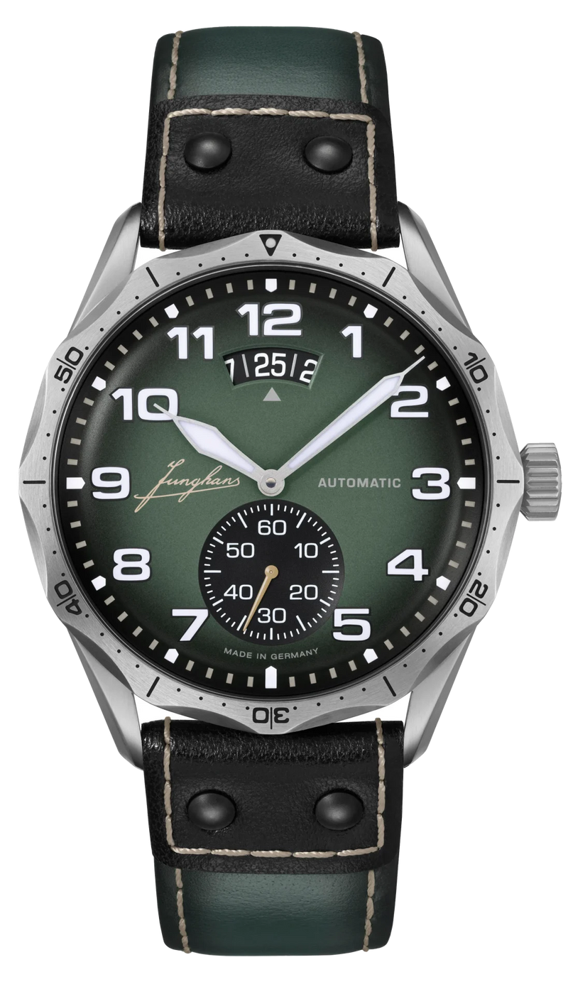 Pilot Automatic Dark Green Dial / Dark Green and Black Riveted Leather Strap Dark Green Dial
