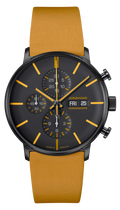 Form A Chronoscope Black Dial / Orange Leather Strap Black Dial