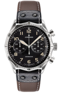 Pilot Chronoscope Black Dial / Riveted Brown and Black Leather Strap Black Dial