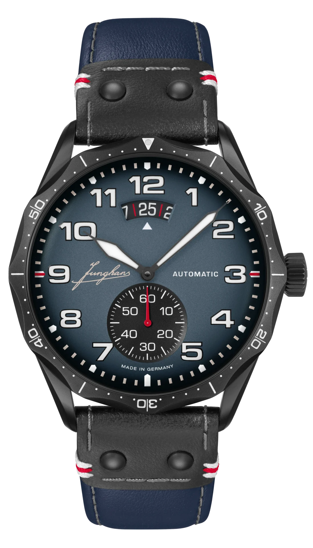 Pilot Automatic Navy Blue Navy Blue Dial / Blue and Black Riveted Leather Strap Navy Blue Dial