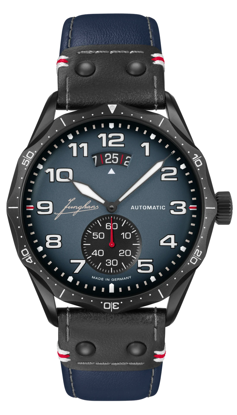 Pilot Automatic Navy Blue Navy Blue Dial / Blue and Black Riveted Leather Strap Navy Blue Dial