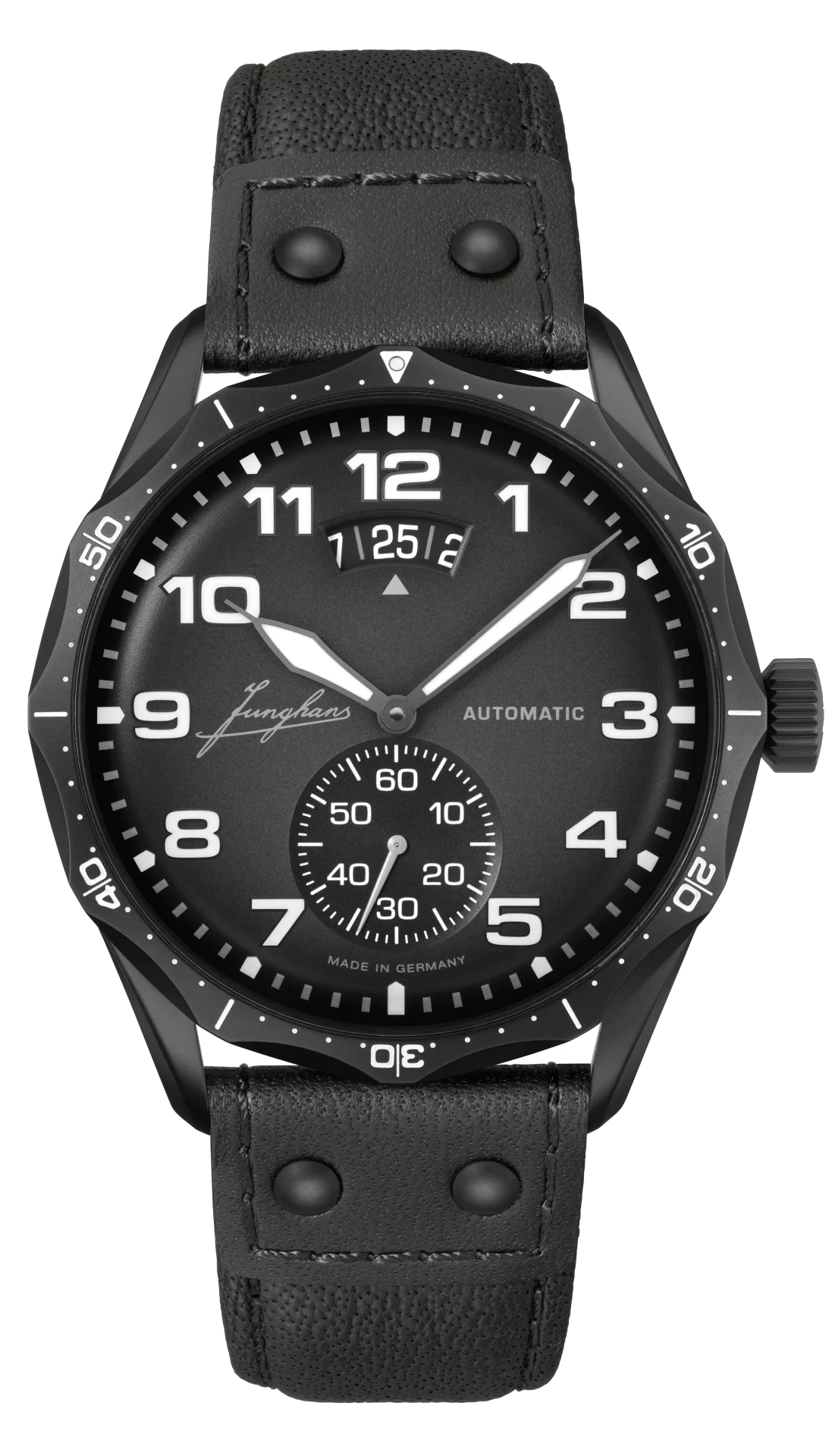 Pilot Automatic Dark Gray Dial / Black Riveted Leather Strap Dark Gray Dial