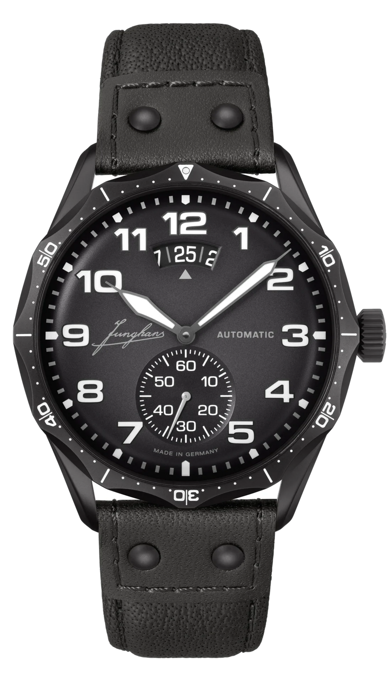 Pilot Automatic Dark Gray Dial / Black Riveted Leather Strap Dark Gray Dial