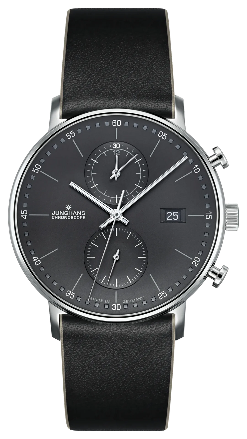 Form C Anthracite Dial / Black Leather Strap Anthracite Dial