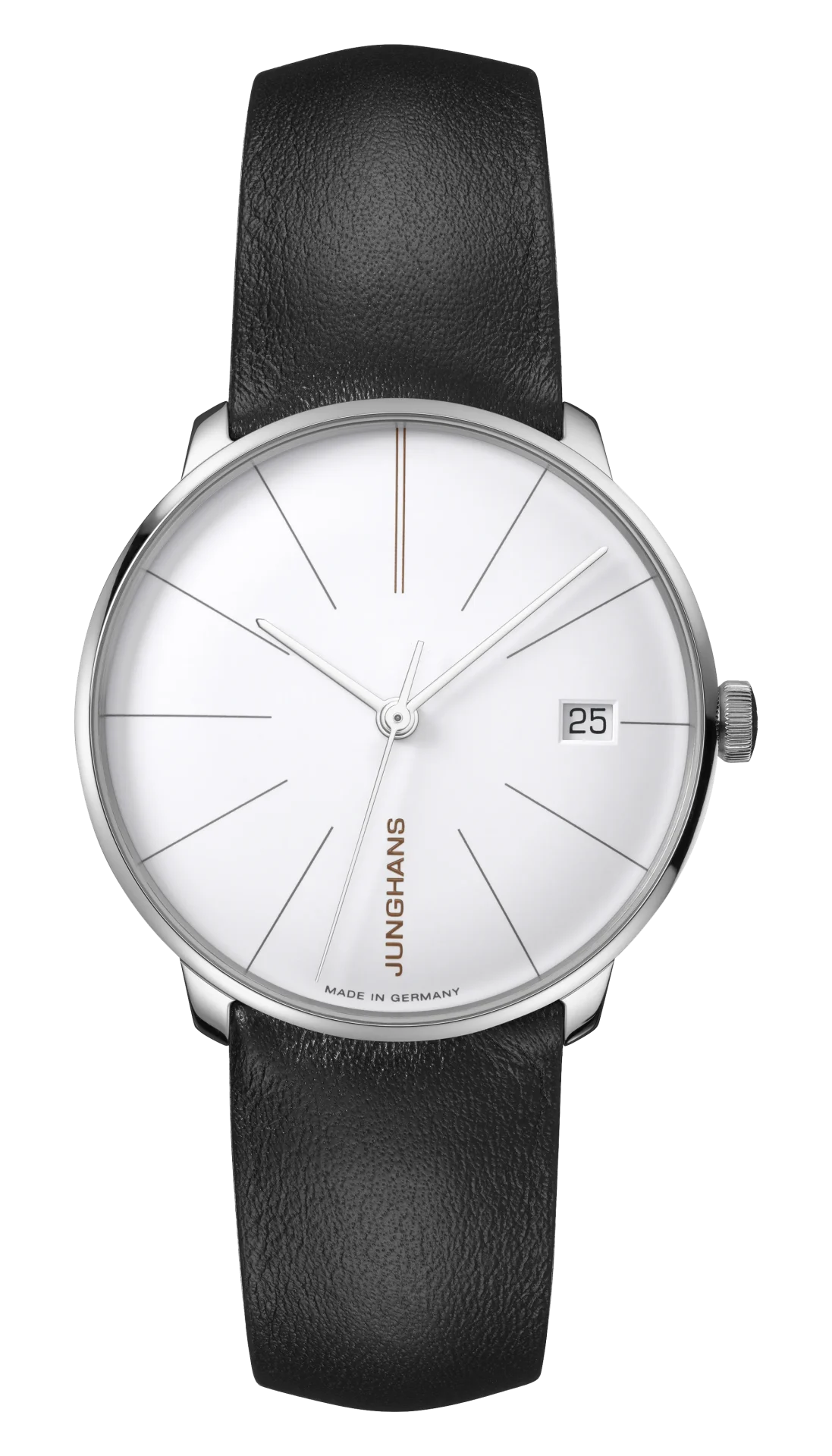 Meister Fein Kleine Automatic White Dial / Dark Brown Leather Strap White Dial