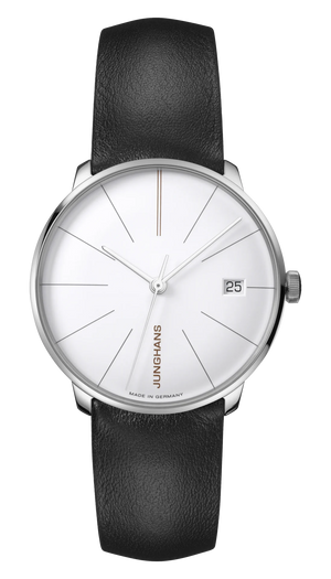 Meister Fein Kleine Automatic White Dial / Dark Brown Leather Strap White Dial