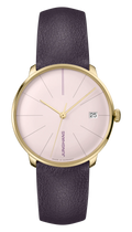 Meister Fein Kleine Automatic Powder Pink Dial / Violet Leather Strap