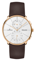 Meister Fein Chronoscope Mega Solar White Dial / Dark Brown Leather White Dial