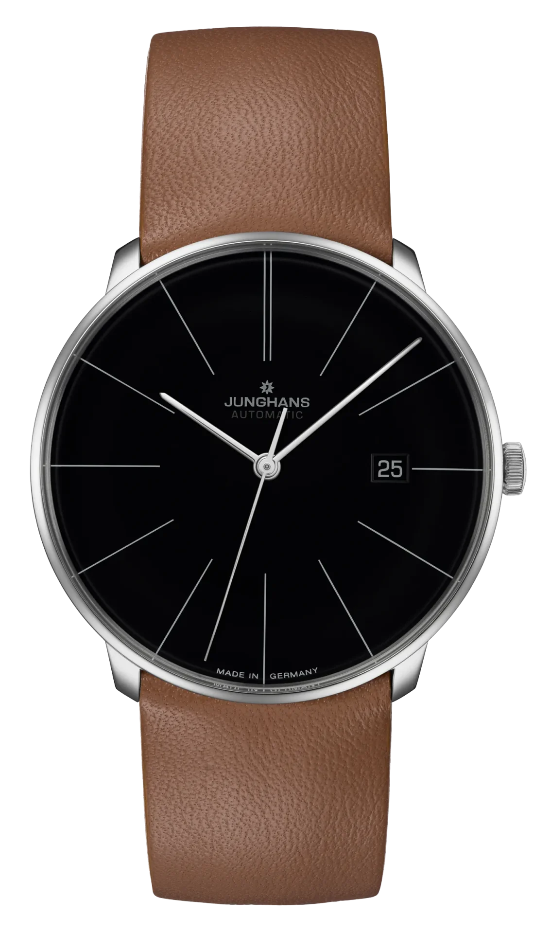 Meister Fein Automatic Black Dial / Brown Leather Strap Black Dial
