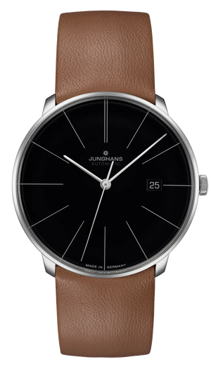 Meister Fein Automatic Black Dial / Brown Leather Strap Black Dial