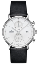 Form C Silver-Plated Dial / Black Leather Strap Silver Dial