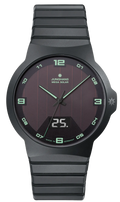 Force Mega Solar Black Ceramic / Ceramic Bracelet Black Dial