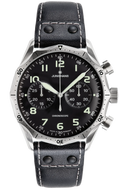 Pilot Chronoscope Black Dial / Black Riveted Leather Strap Black Dial