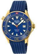 Hudson Yards -  Rubber Swiss Made SW200 ceramic rotating bezel helium valve, Blue Rubber Blue Dial
