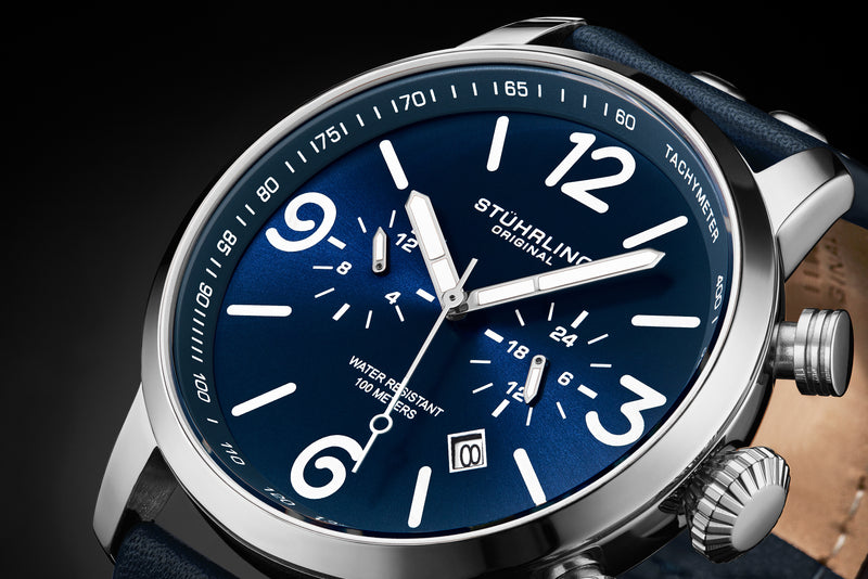 Aviator Blue/ Leather | Blue Dial