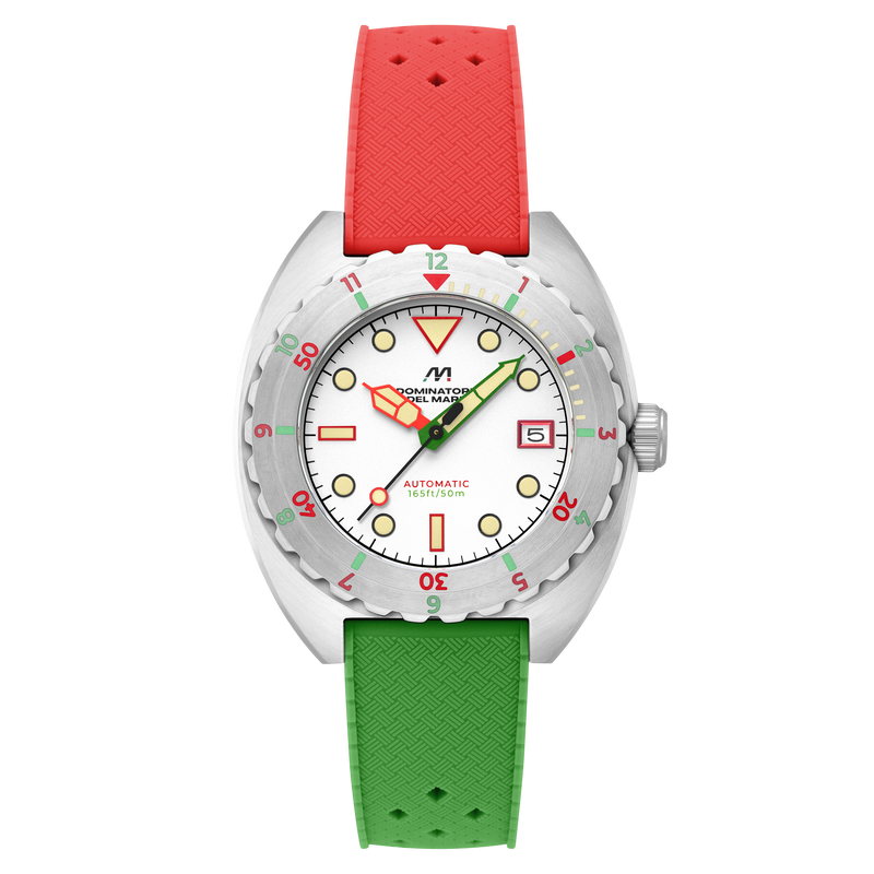 Amalfi Automatic White / Multicolor Silicone | White Dial