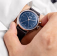 Cricket President Blue / Black Plain Blue Dial