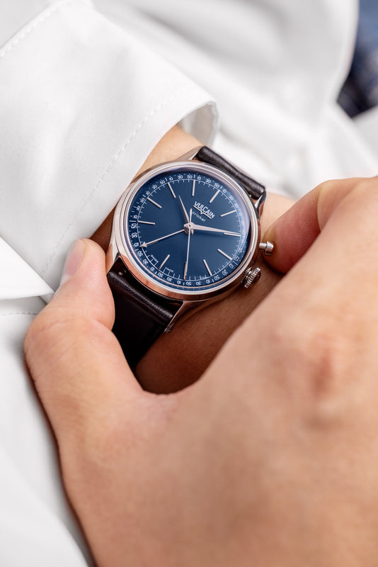 Cricket President Blue / Black Plain Blue Dial