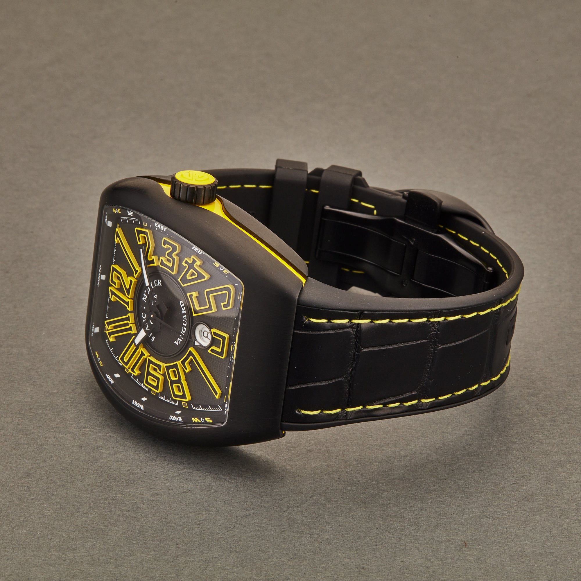Vanguard 45SCBLKBLKYEL / Blk | Black Dial